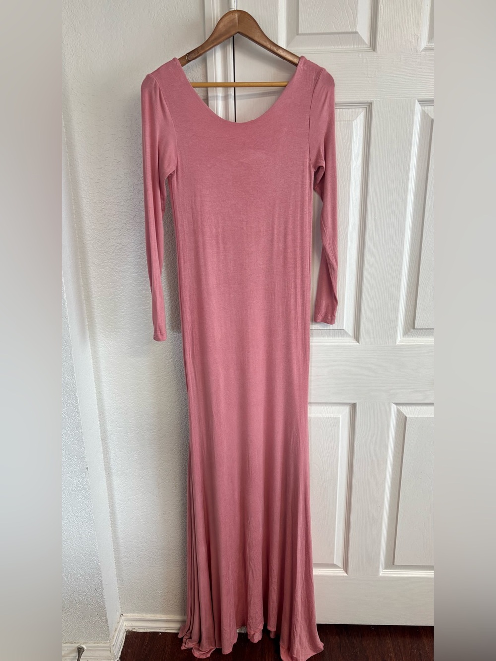 Sexy‎ Mama Maternity Photoshoot Long Sleeve Pink Soft Dress Size 1